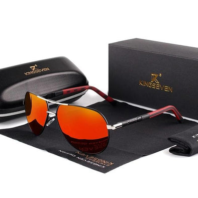 Polarized UV 400 Sunglasses Men Vintage Aviator Style Coating Mirror
